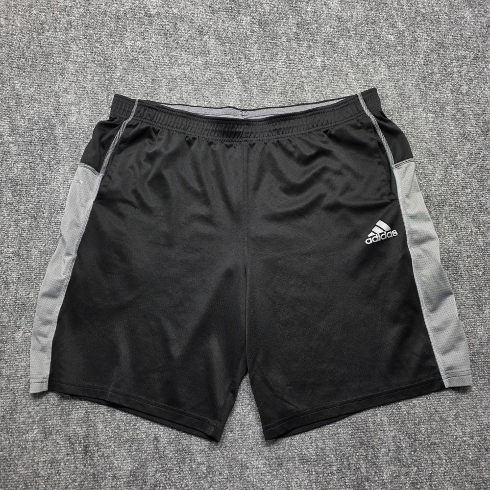 Adidas Men's Climacool Mesh Athletic Shorts Black Grey XL/TG Workout Gym